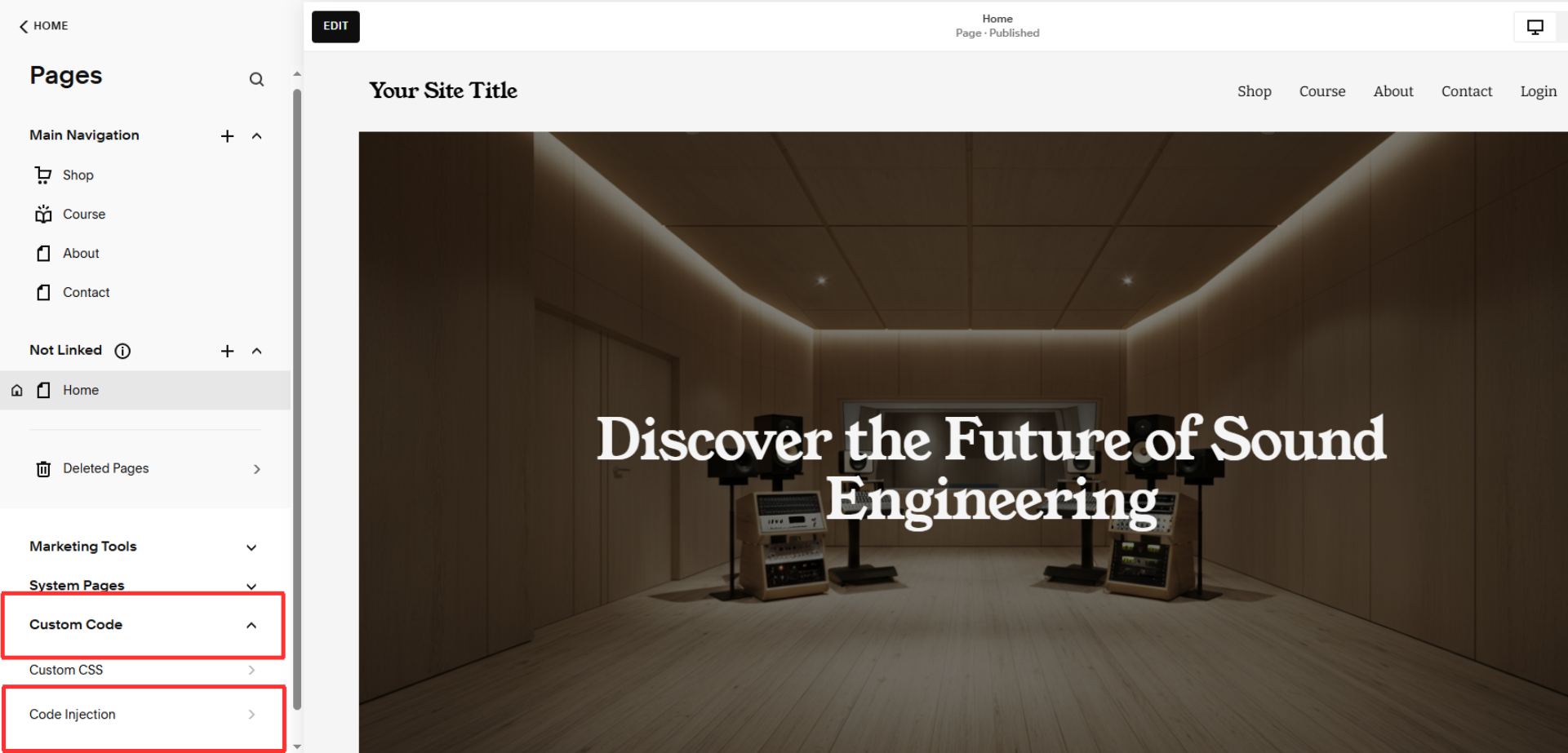 Squarespace-code